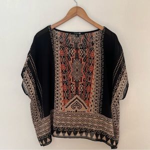 Black bohemian Forever 21 see-through cover up. 🖤🧡